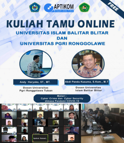 KULIAH TAMU ONLINE Bersama Universitas PGRI Ronggolawe Tuban dan Universitas Islam Balitar Blitar
